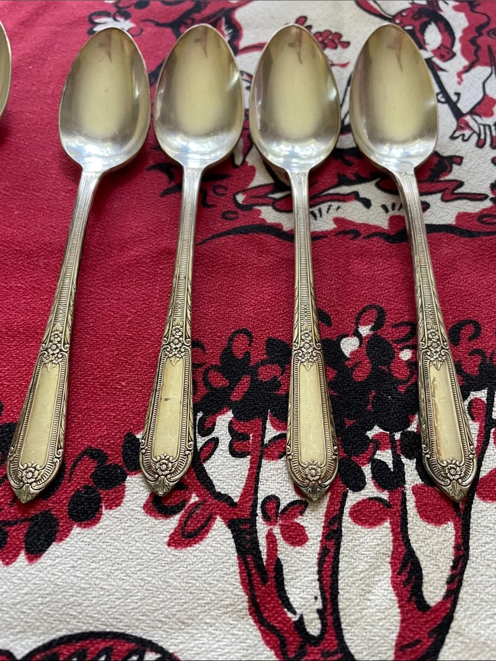 Set of 8 antique William Rogers silver spoons